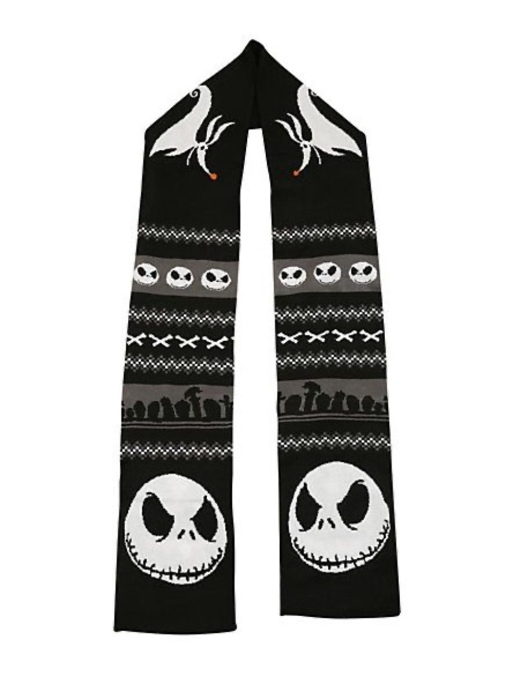 Hot Topic The Nightmare Before Christmas Jack & Zero Holiday Scarf